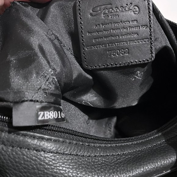 Vintage Fossil 75082 Black Leather Shoulder Purse - Picture 11 of 17